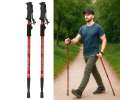 Kijki kije trekkingowe do nordic walking składane 2 sztuki czerwone 7