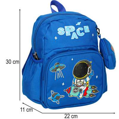 Kindergarten school backpack children's astronaut 30x22x11cm