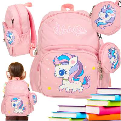 Kindergarten school backpack children's unicorn 30x14x23cm