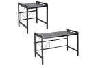 Kitchen shelf over microwave organizer adjustable 6 metal hangers 8