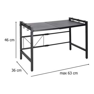 Kitchen shelf over microwave organizer adjustable 6 metal hangers