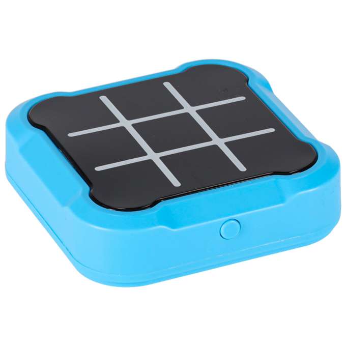 Kółko krzyżyk gra elektroniczna logiczna tic tac toe konsola przenośna niebieska