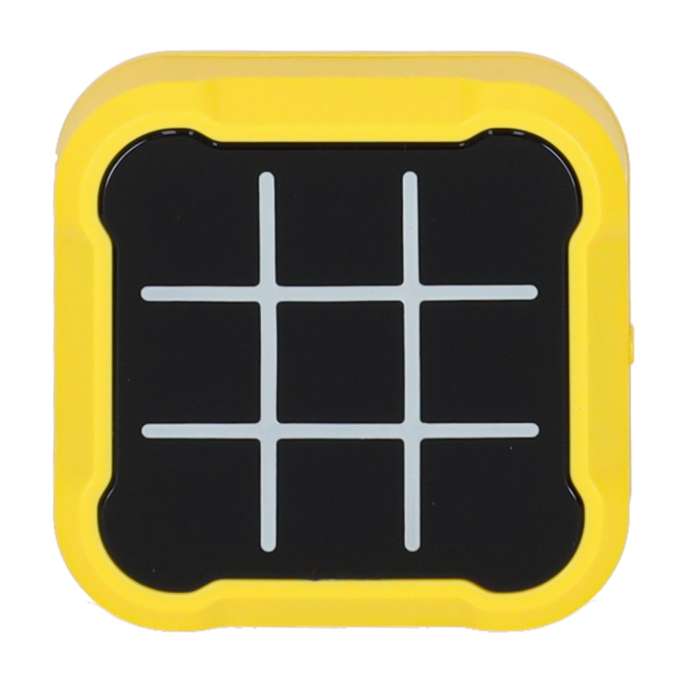 Kółko krzyżyk gra elektroniczna logiczna tic tac toe konsola przenośna żółta