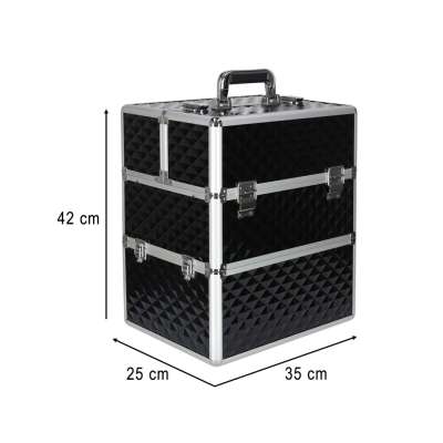 Kuferek na kosmetyki walizka organizer kosmetyczny XXL 3D