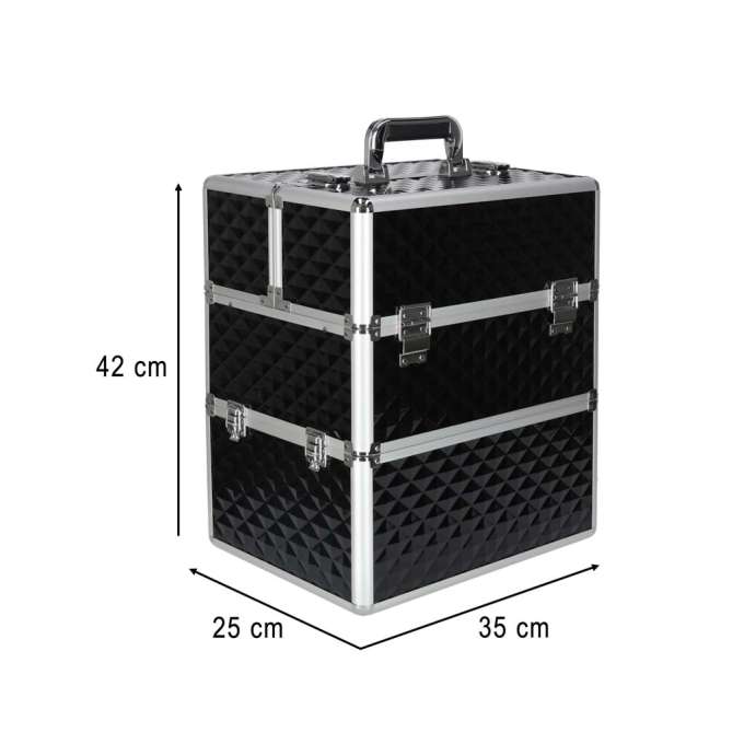 Kuferek na kosmetyki walizka organizer kosmetyczny XXL 3D
