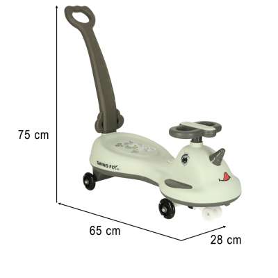 LED Swing FIX S1 gravity scooter ride with handle grey max 65kg