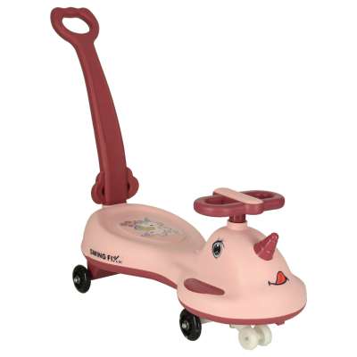 LED Swing FIX S1 gravity scooter ride with handle pink max 65kg
