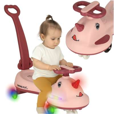 LED Swing FIX S1 gravity scooter ride with handle pink max 65kg