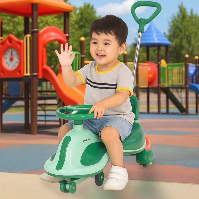 LED Swing FIX S2 gravity scooter ride with handle green max 100kg
