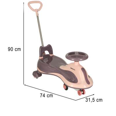LED Swing FIX S2 gravity scooter ride with handle purple max 100kg