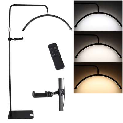 LED cosmetic lamp for eyelash extensions flicker-free light arch black