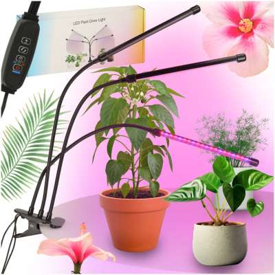 LED plant growth lamp panel 3 bulbs