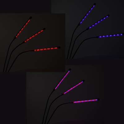LED plant growth lamp panel 3 bulbs