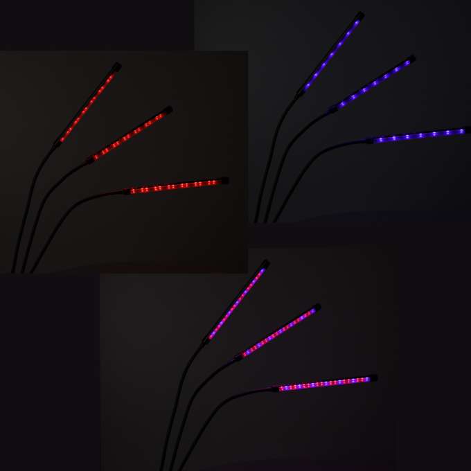 LED plant growth lamp panel 3 bulbs