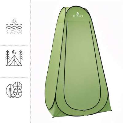 LUARO Self-folding tent for shower changing room tourist toilet green