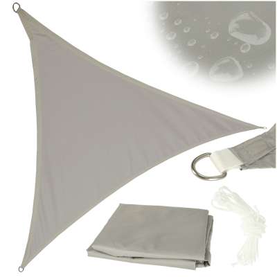 LUARO garden terrace sunshade waterproof 3x3x3m triangle grey