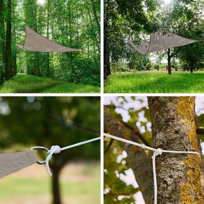 LUARO garden terrace sunshade waterproof 3x3x3m triangle grey