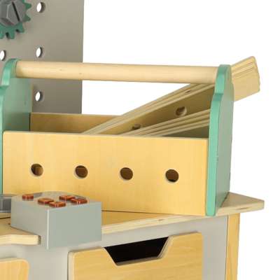 LULILO Fikso wooden workshop small DIY set with tools saw screwdriver sounds 86cm