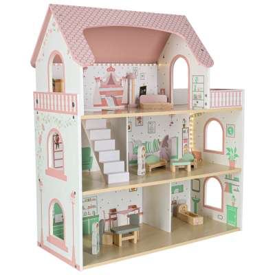 LULILO Peonio 70cm LED pink wooden dollhouse