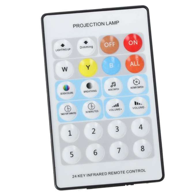 Lampka nocna projektor gwiazd LED USB obrotowy 6 motywów pilot renifer