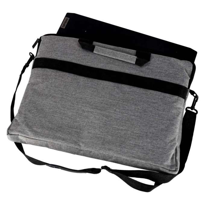 Laptop bag 15.6" briefcase with strap grey
