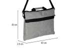 Laptop bag 15.6" briefcase with strap grey 9