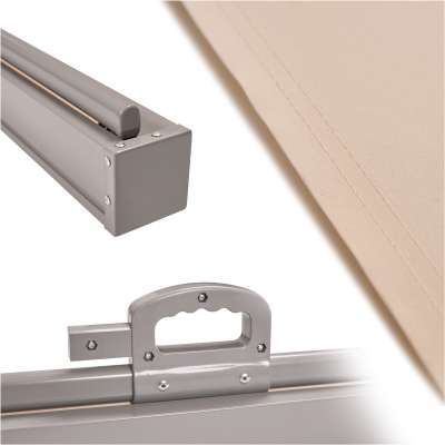 Lateral terrace awning retractable screen 180 beige