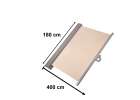 Lateral terrace awning retractable screen 180 beige 3