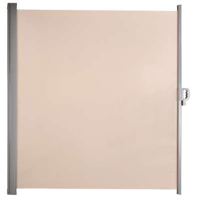 Lateral terrace awning retractable screen 180 beige