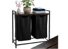 Laundry basket 2 compartments with shelf 76l 1