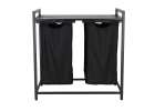 Laundry basket 2 compartments with shelf 76l 7