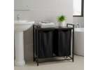 Laundry basket 2 compartments with shelf 76l 16
