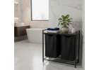 Laundry basket 2 compartments with shelf 76l 2