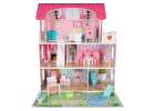 Lulilo Gardeno wooden doll house with garden furniture 70cm pink LED 3