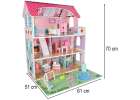 Lulilo Gardeno wooden doll house with garden furniture 70cm pink LED 14