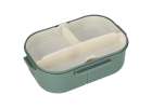 Lunch box śniadaniówka pudełko śniadaniowe z przegródkami dzielone 1200ml zielone 4