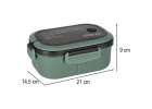 Lunch box śniadaniówka pudełko śniadaniowe z przegródkami dzielone 1200ml zielone 11