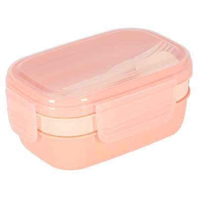 Lunch box breakfast box with compartments divided 1900ml orange