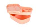 Lunch box śniadaniówka pudełko śniadaniowe z przegródkami dzielone 1900ml morelowe 8