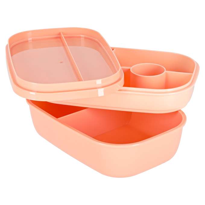 Lunch box śniadaniówka pudełko śniadaniowe z przegródkami dzielone 1900ml morelowe