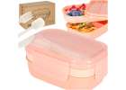Lunch box śniadaniówka pudełko śniadaniowe z przegródkami dzielone 1900ml morelowe 1