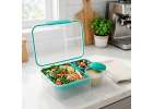 Lunch box śniadaniówka pudełko śniadaniowe z przegródkami dzielone 2200ml miętowe 14