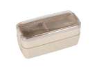 Lunch box śniadaniówka pudełko śniadaniowe z przegródkami dzielone 750ml beżowe 3
