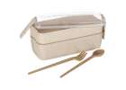 Lunch box śniadaniówka pudełko śniadaniowe z przegródkami dzielone 750ml beżowe 9