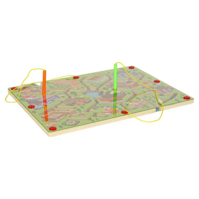 Magnetic game maze balls city