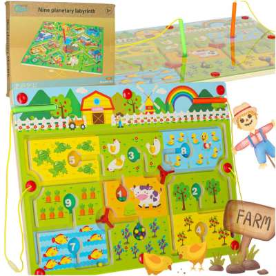 Magnetic game maze balls farm