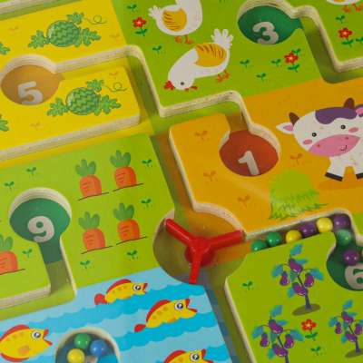 Magnetic game maze balls farm