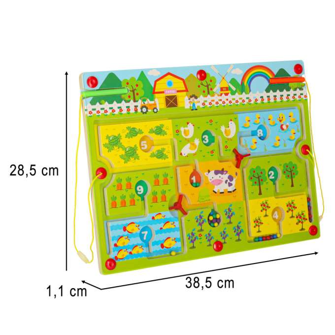 Magnetic game maze balls farm