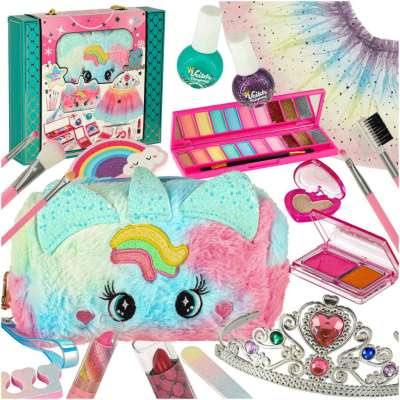 Make up cosmetics make up polishes handbag skirt set 22 items