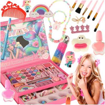 Makeup and nail kit cosmetics makeup cosmetics shadows lacquers drawers mermaid